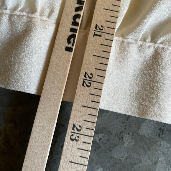 Vivienne Tam Tie Blouse Womens 6 Cream White Minimalist Pussycat Bow Top Shirt - Picture 9 of 9